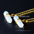 gold chain fashion natural stone pendant necklace wholesale gemstone jewelry